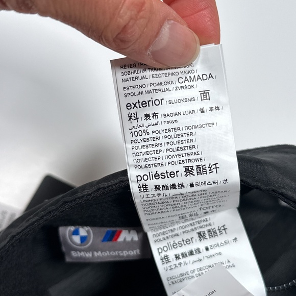 NWT Puma BMW Motorsports MMS Black Gray Statement Cap Strapback Hat - Picture 10 of 11